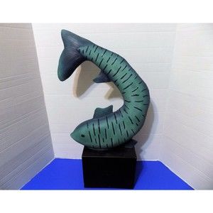 NEW Large Fish Figurine Statue Coastal Nautical Home Decor